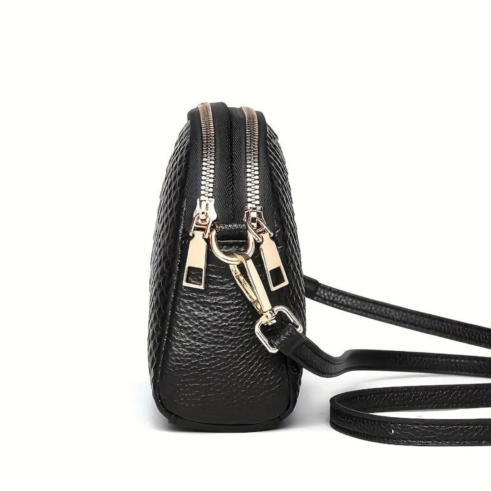 Cora | Beautiful mini crossbody bag in faux leather with crocodile pattern