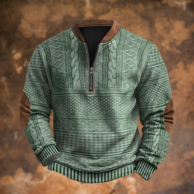 Luca™ Retro Zip-Up Sweater