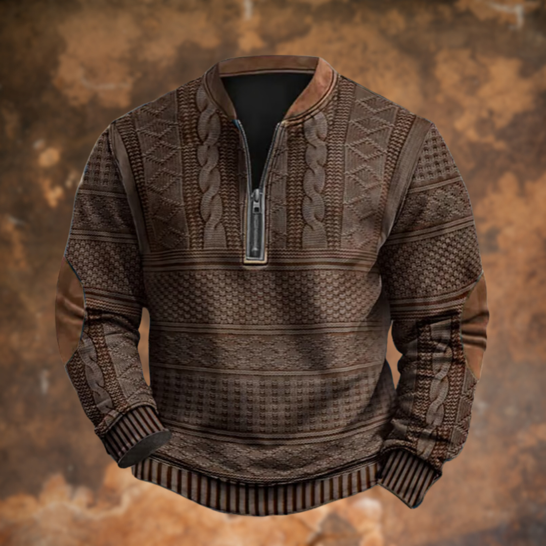 Luca™ Retro Zip-Up Sweater