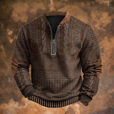 Luca™ Retro Zip-Up Sweater