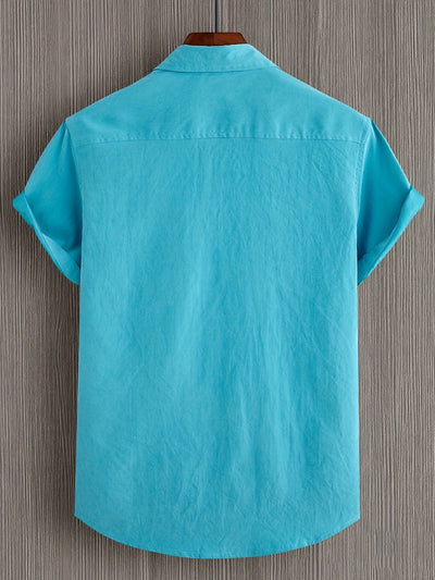 Casual Short Sleeved Cotton Shirt
