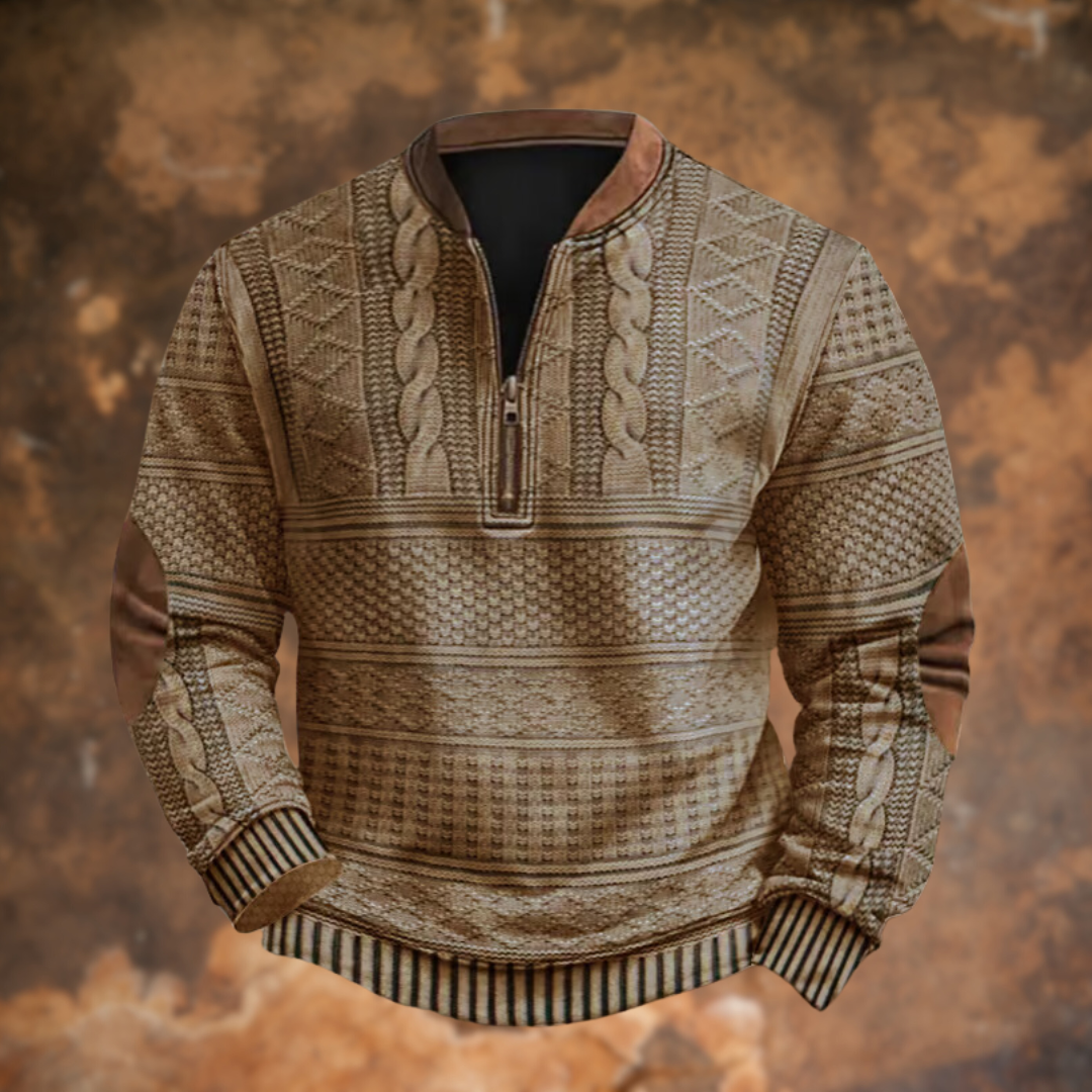 Luca™ Retro Zip-Up Sweater