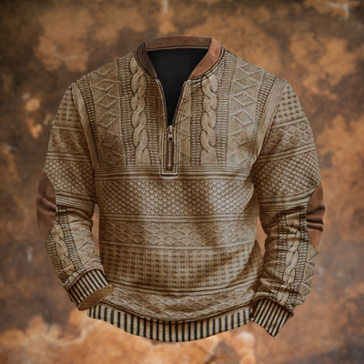 Luca™ Retro Zip-Up Sweater
