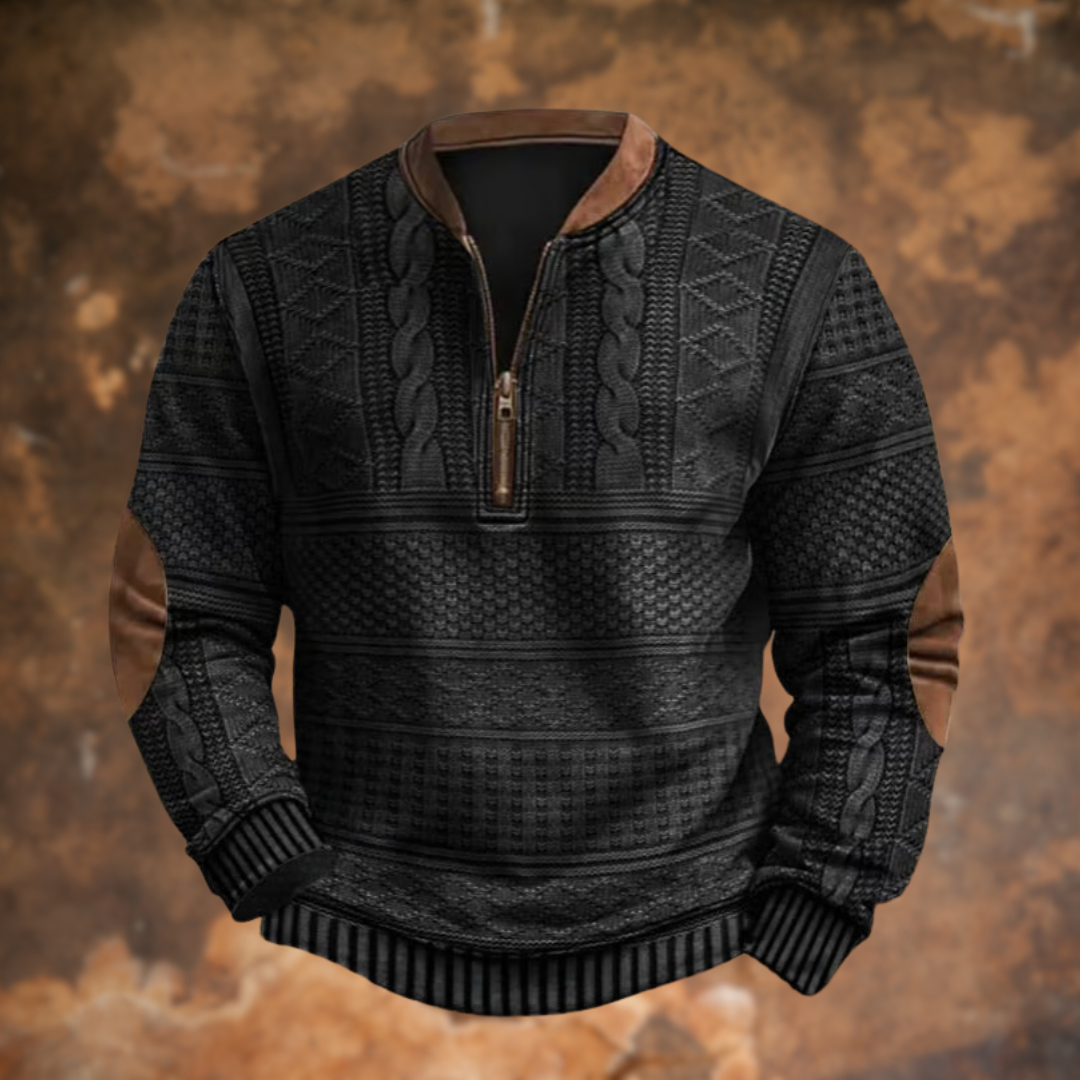 Luca™ Retro Zip-Up Sweater