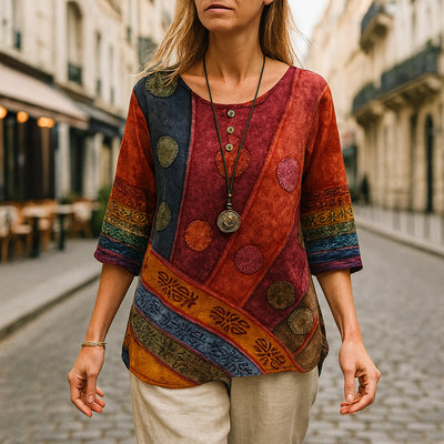 Valerie - Kleurrijke bohemien Blouse
