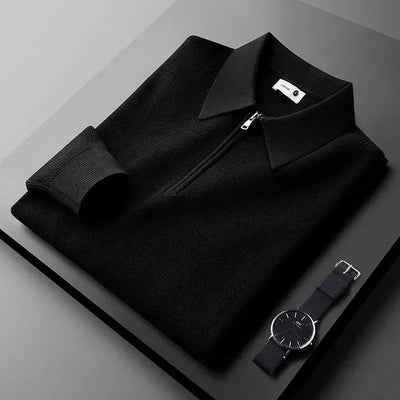 Elegant Men's Zip Sweater