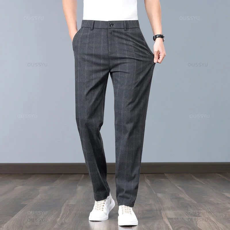 Plaid Stretch Pants