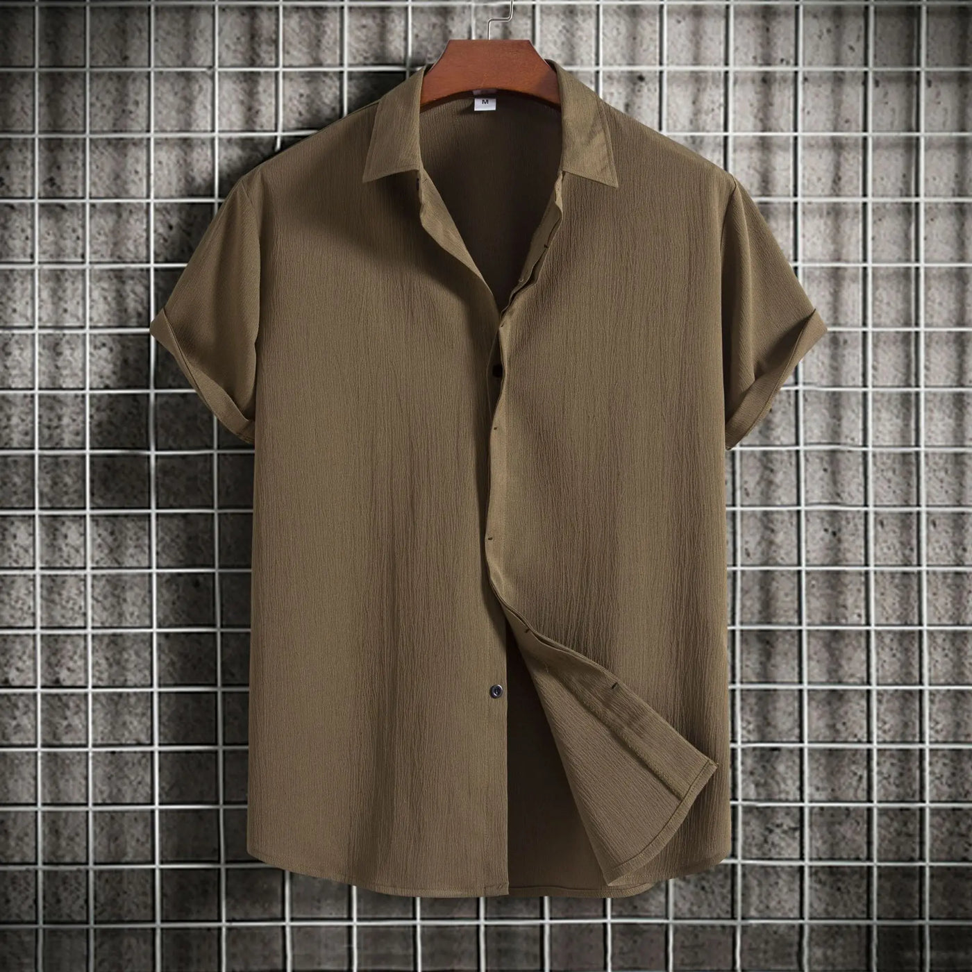 Cotton Linen Short Sleeved Shirt