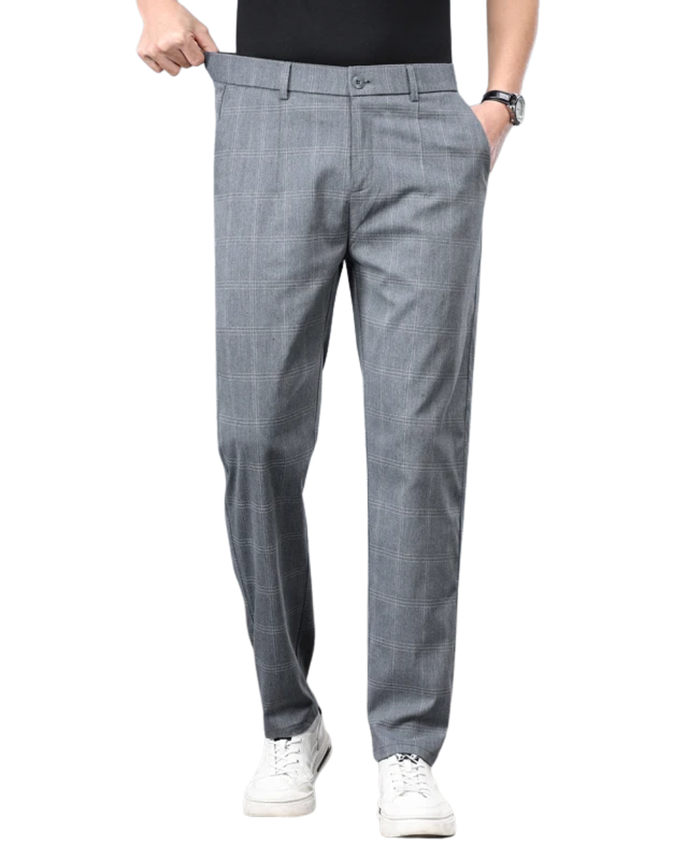 Plaid Stretch Pants