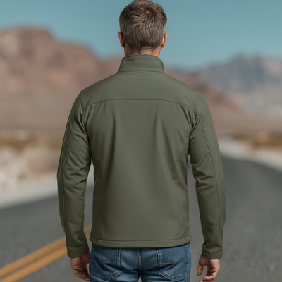 Men's Autumn And Winter Fashion Simple Polyester Blend Windproof Jacket MTA2355I1P