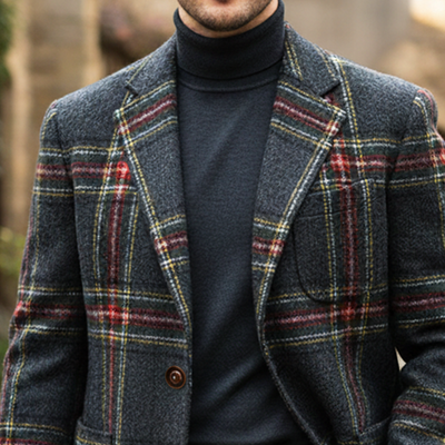 Men's Classic Vintage Check Two-Button Blazer MTA2674I0U