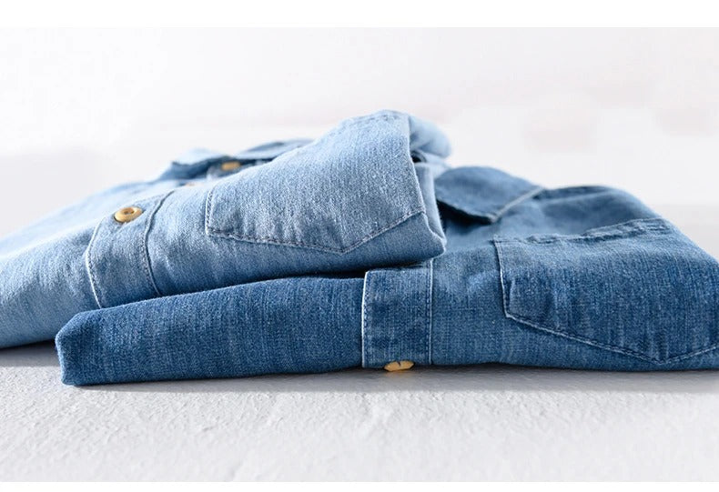 Short Sleeved Denim Shirt