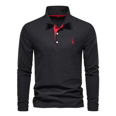 Casual Long Sleeved Polo Shirt