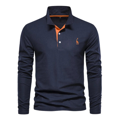 Casual Long Sleeved Polo Shirt