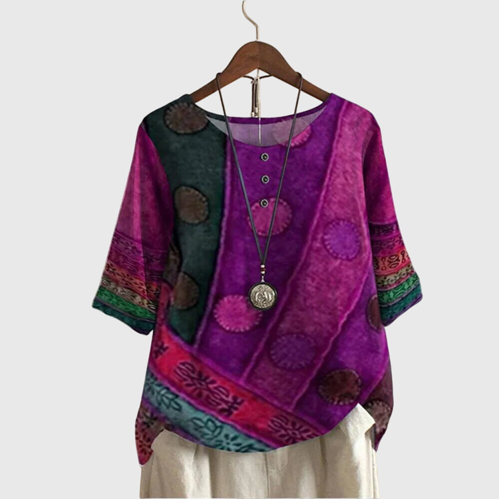 Valerie - Kleurrijke bohemien Blouse