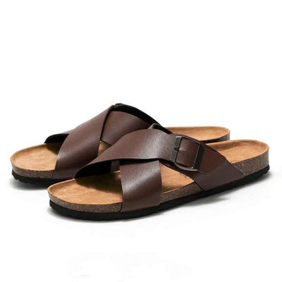 MEN'S CROSS STRAP SLIPPERS 99577710