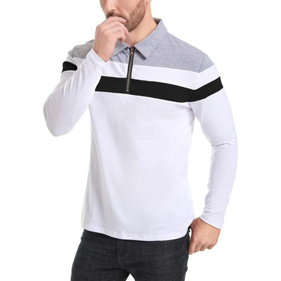 Elegant Stripped Zip Sweater